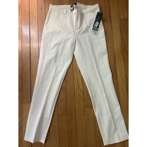 Lauren Ralph Lauren NEW Women's Pleated Straight Leg Ankle Pants Ivory 4P